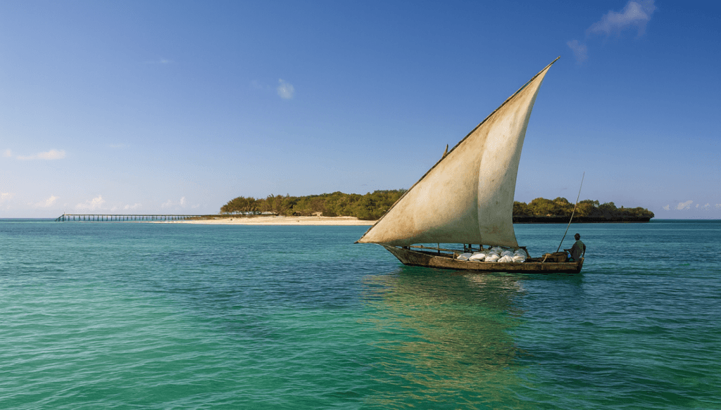 Jambiani Lagoon by Ngalawa
